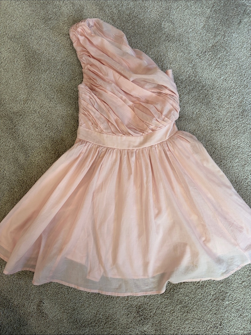Express Light Pink One-Shoulder Party Dress
